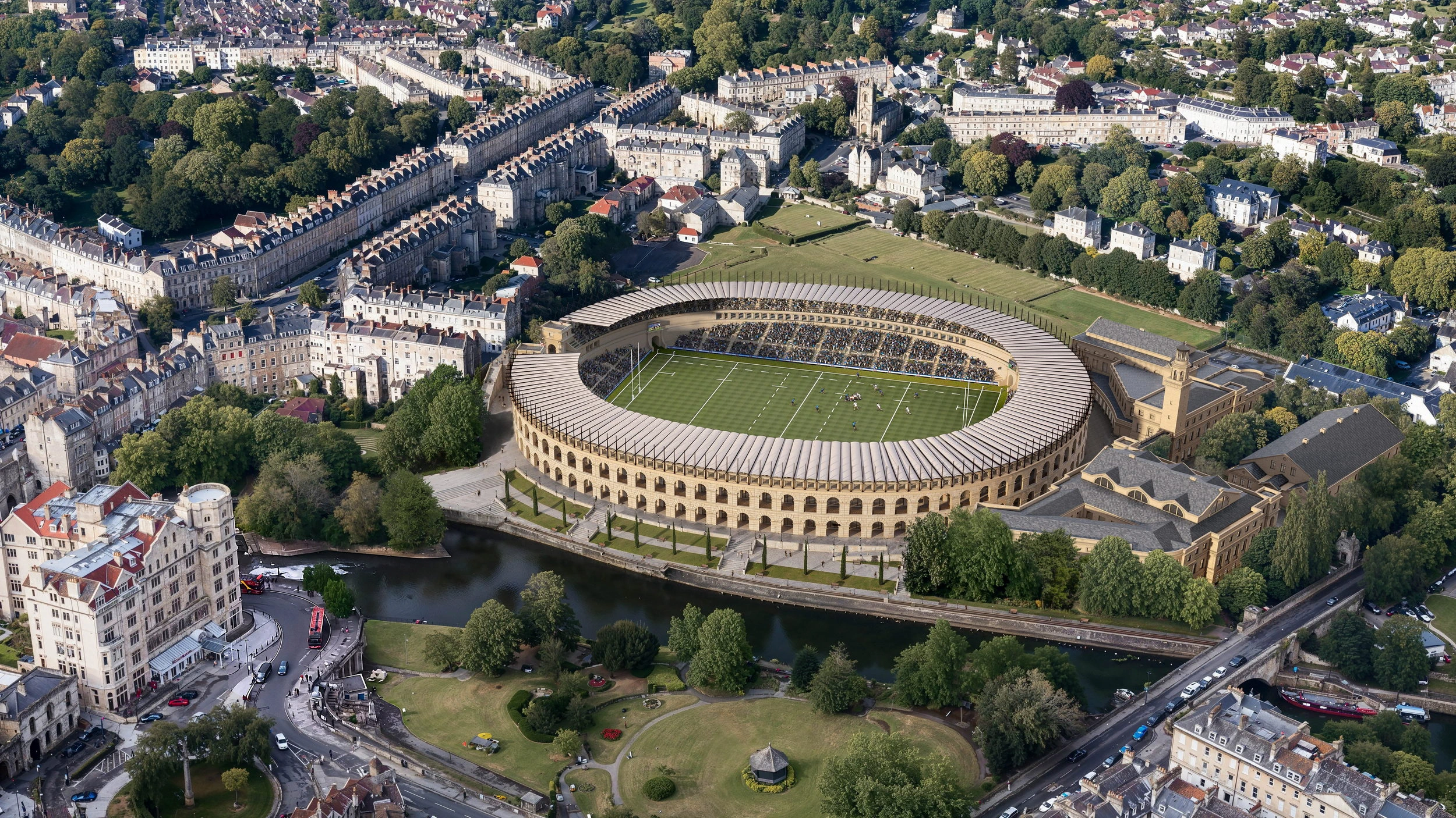 Bath Arena — architectural visualisation by Construct Media