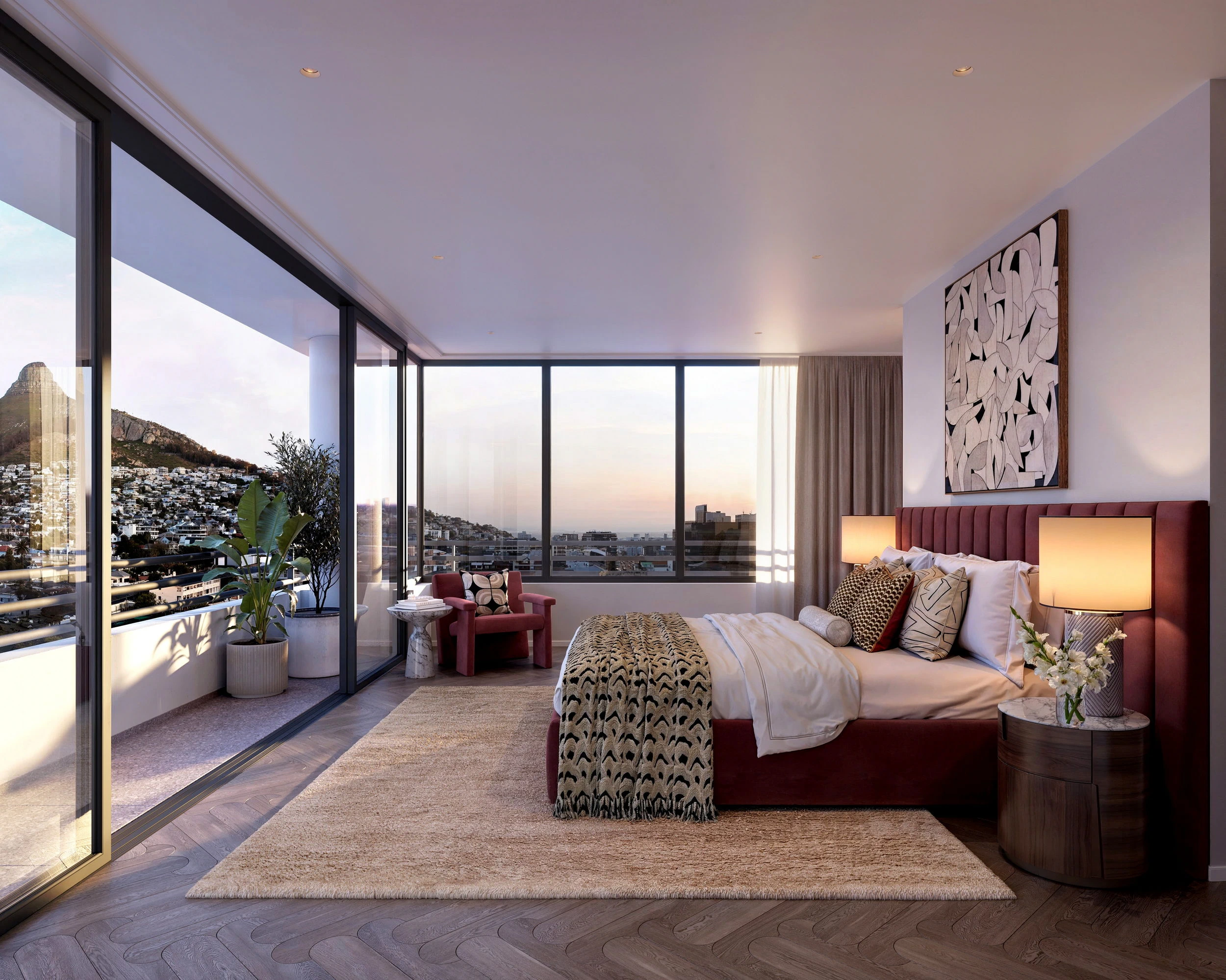 Monte Rêve, Cape Town — evening exterior CGI by Construct Media