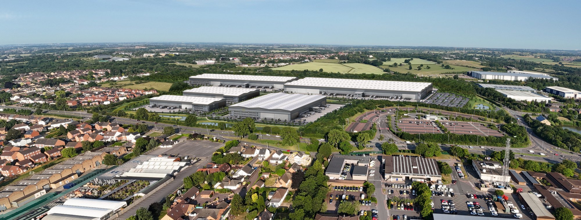 Enderby Logistics Hub from the air