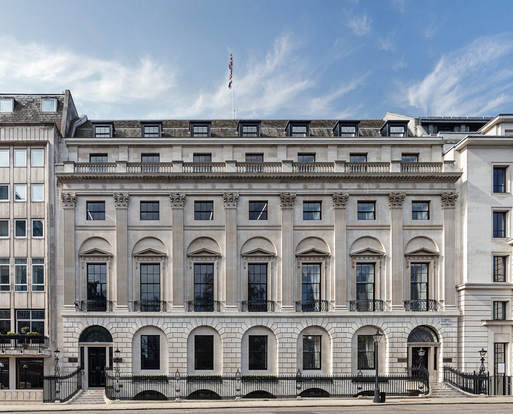 20 St James's Square, restored facade