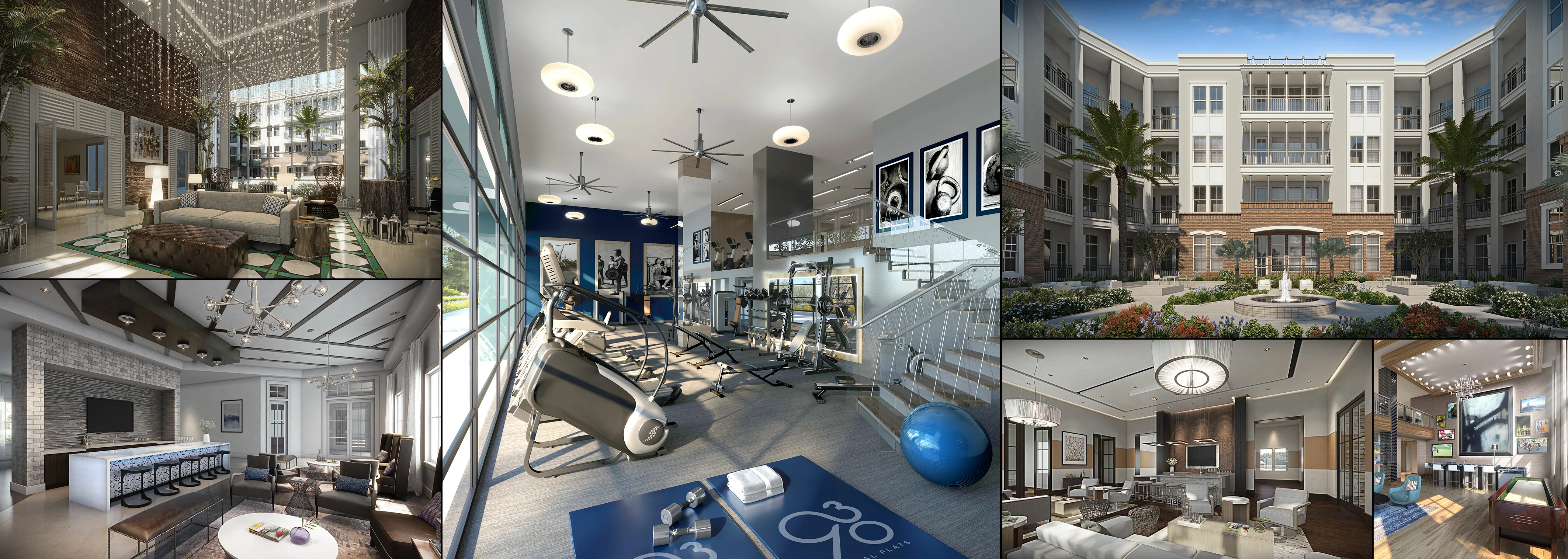 Multi-family amenity and fitness suite CGI, USA — Construct Media