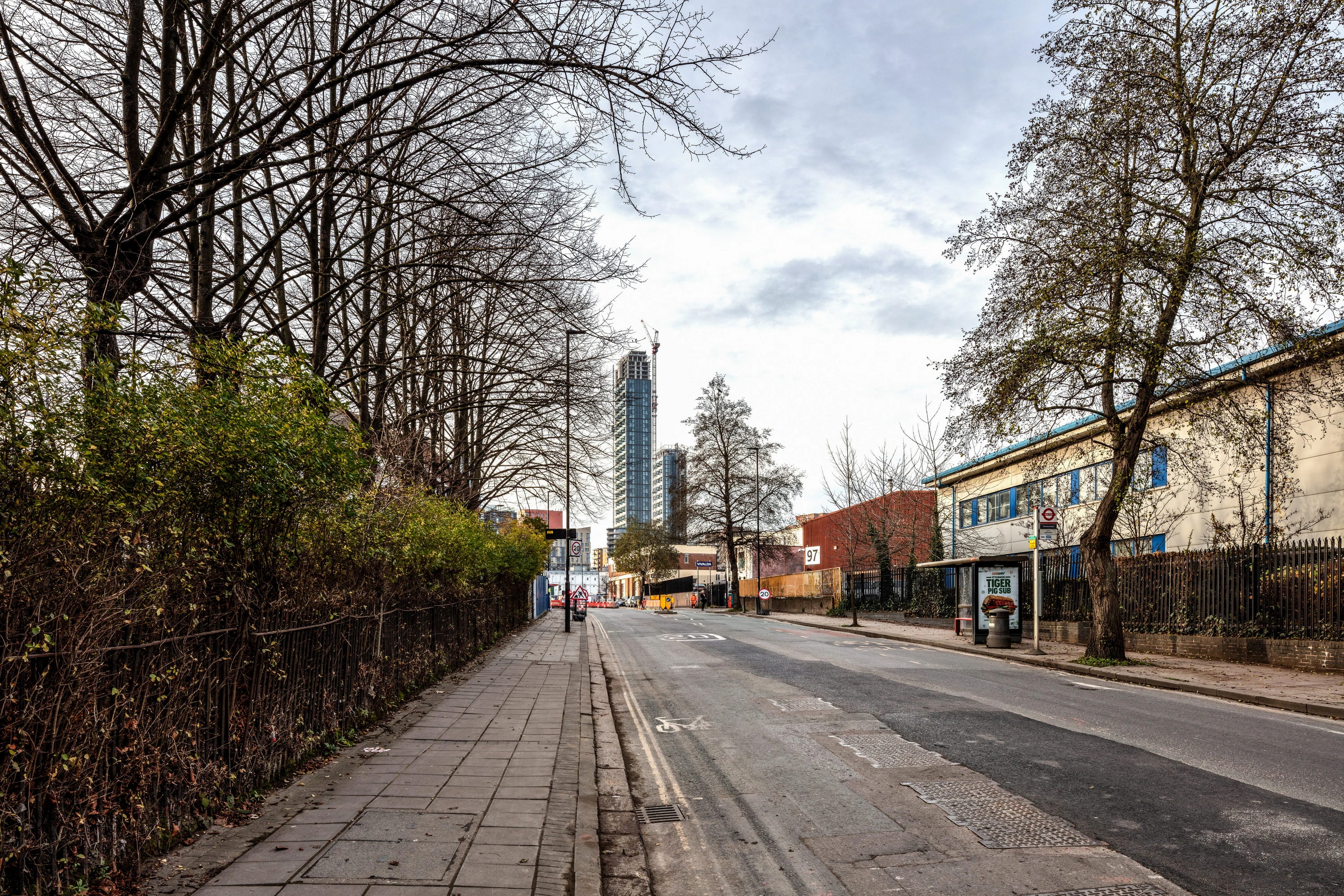 Base photograph of School Road, Ealing — existing conditions before development